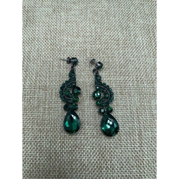 New EVER FAITH Women's Crystal Bohemia Bridal Hollow Wave  Chandelier Teardrop D - Picture 5 of 7